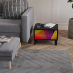 VIVID GEOMETRY Mesita de Noche en Acabado Negro