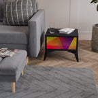 VIVID GEOMETRY Mesita de Noche en Acabado Negro