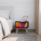 VIVID GEOMETRY Mesita de Noche en Acabado Negro