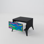STREAMER TANGLE Nightstand in Black Finish