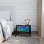 STREAMER TANGLE Nightstand in Black Finish