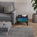 STREAMER TANGLE Nightstand in Black Finish