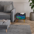 STREAMER TANGLE Nightstand in Black Finish