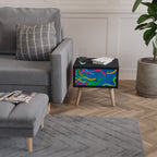 STREAMER TANGLE Nightstand in Black Finish