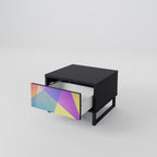 BRIGHT GEOMETRY Nightstand in Black Finish