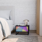 BRIGHT GEOMETRY Nightstand in Black Finish