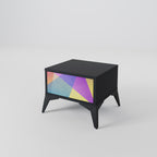 BRIGHT GEOMETRY Nightstand in Black Finish