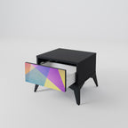 BRIGHT GEOMETRY Nightstand in Black Finish