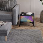 BRIGHT GEOMETRY Nightstand in Black Finish