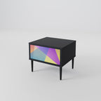 BRIGHT GEOMETRY Nightstand in Black Finish