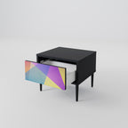 BRIGHT GEOMETRY Nightstand in Black Finish