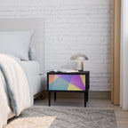 BRIGHT GEOMETRY Nightstand in Black Finish