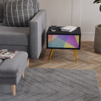 BRIGHT GEOMETRY Nightstand in Black Finish