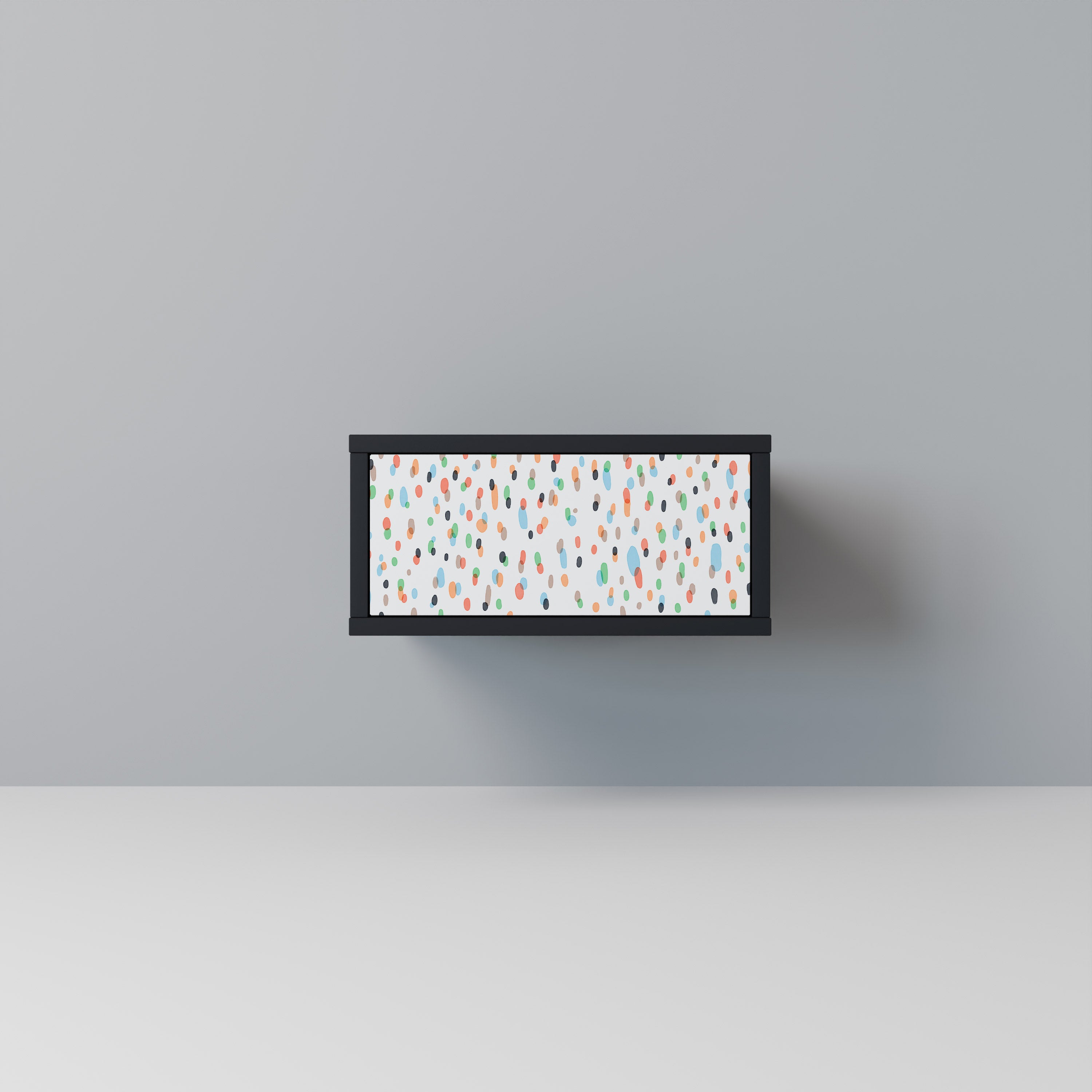 Mesita de noche ENERGETIC SPOTS en acabado negro