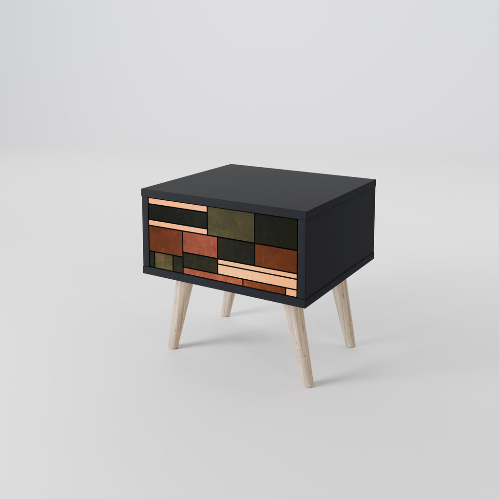 FIGURES OF NATURE Nightstand in Black Finish