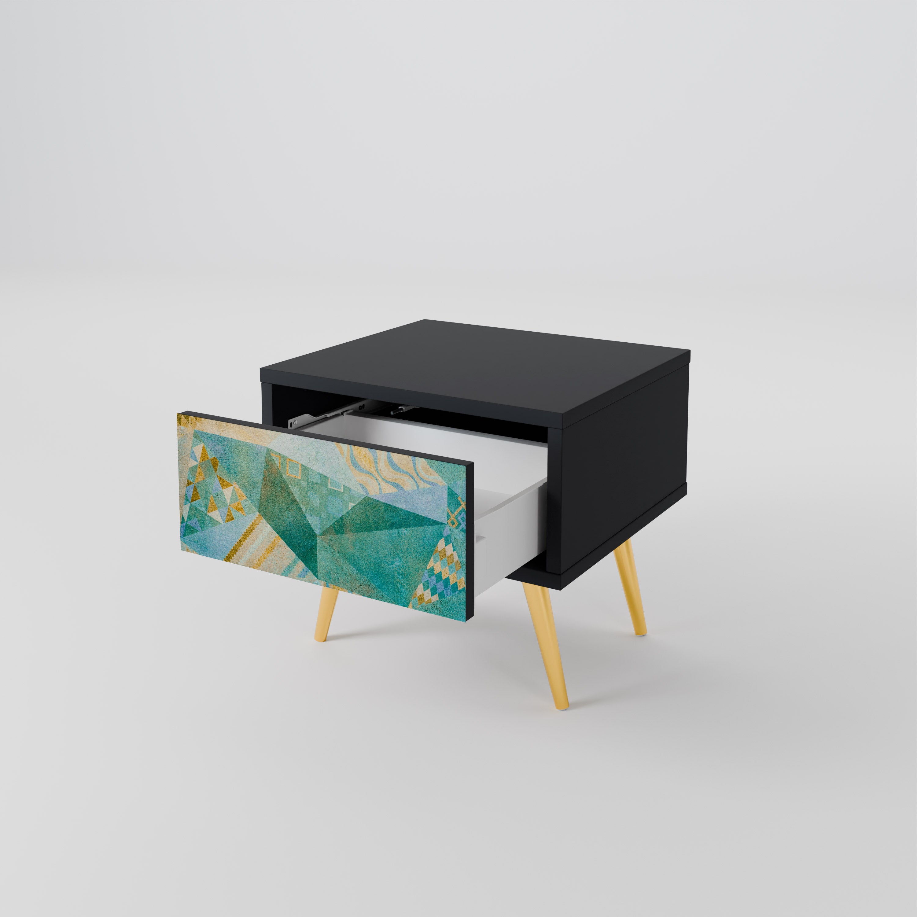 SPECTRUM SPLENDOR Nightstand in Black Finish