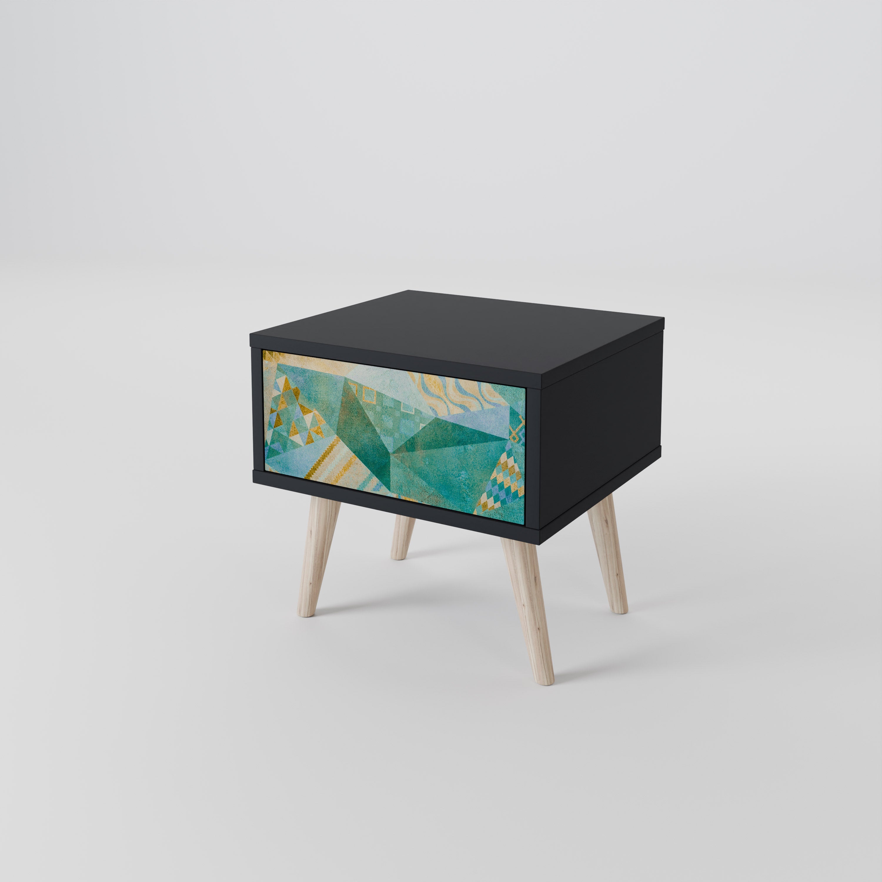 SPECTRUM SPLENDOR Nightstand in Black Finish