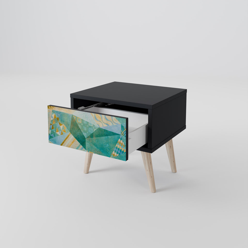 SPECTRUM SPLENDOR Nightstand in Black Finish