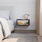 WATERCOLOUR PEAKS Mesita de Noche en Acabado Negro