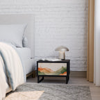 WATERCOLOUR PEAKS Mesita de Noche en Acabado Negro