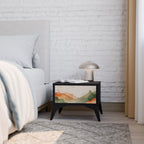 WATERCOLOUR PEAKS Mesita de Noche en Acabado Negro