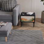 WATERCOLOUR PEAKS Mesita de Noche en Acabado Negro