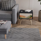 WATERCOLOUR PEAKS Mesita de Noche en Acabado Negro