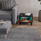 CIRCULAR RHAPSODY Mesita de Noche en Acabado Negro