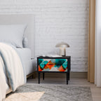 CIRCULAR RHAPSODY Mesita de Noche en Acabado Negro