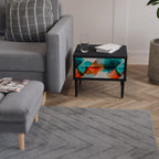 CIRCULAR RHAPSODY Mesita de Noche en Acabado Negro