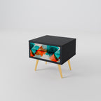 CIRCULAR RHAPSODY Mesita de Noche en Acabado Negro