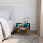 CIRCULAR RHAPSODY Mesita de Noche en Acabado Negro