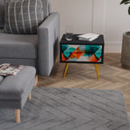 CIRCULAR RHAPSODY Mesita de Noche en Acabado Negro