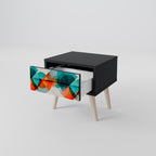 CIRCULAR RHAPSODY Mesita de Noche en Acabado Negro