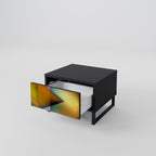 PIERCING SHARPNESS Mesita de Noche en Acabado Negro