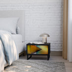 PIERCING SHARPNESS Mesita de Noche en Acabado Negro