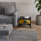 PIERCING SHARPNESS Mesita de Noche en Acabado Negro