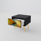 PIERCING SHARPNESS Mesita de Noche en Acabado Negro