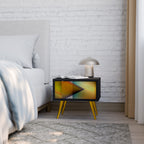 PIERCING SHARPNESS Mesita de Noche en Acabado Negro