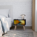 PIERCING SHARPNESS Mesita de Noche en Acabado Negro