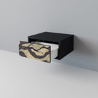 UNIFIED FRAGMENTS Mesita de Noche en Acabado Negro