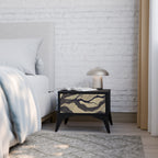 UNIFIED FRAGMENTS Mesita de Noche en Acabado Negro