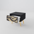 UNIFIED FRAGMENTS Mesita de Noche en Acabado Negro