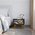 UNIFIED FRAGMENTS Mesita de Noche en Acabado Negro