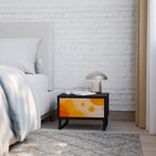 ORANGE ARRANGEMENT Mesita de Noche en Acabado Negro