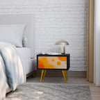 ORANGE ARRANGEMENT Mesita de Noche en Acabado Negro