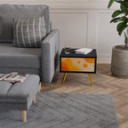 ORANGE ARRANGEMENT Mesita de Noche en Acabado Negro