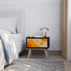 ORANGE ARRANGEMENT Mesita de Noche en Acabado Negro