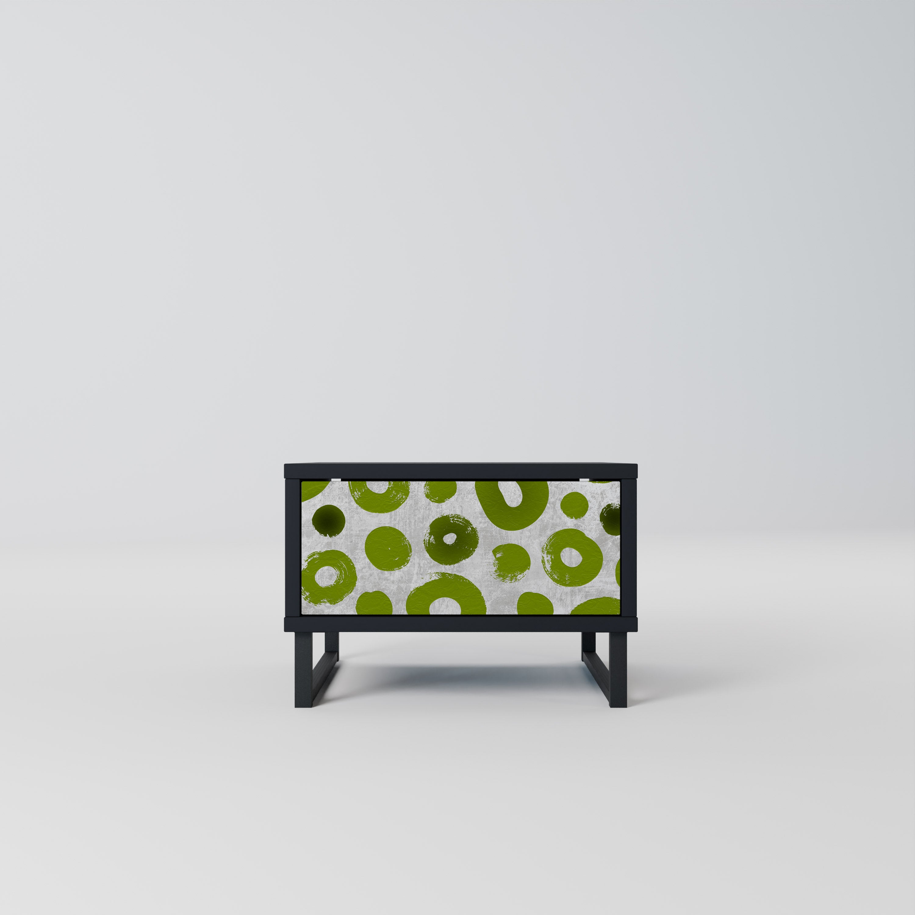 GREEN RHAPSODY Nightstand in Black Finish
