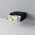 COLORFUL COSMOS Mesita de Noche en Acabado Negro